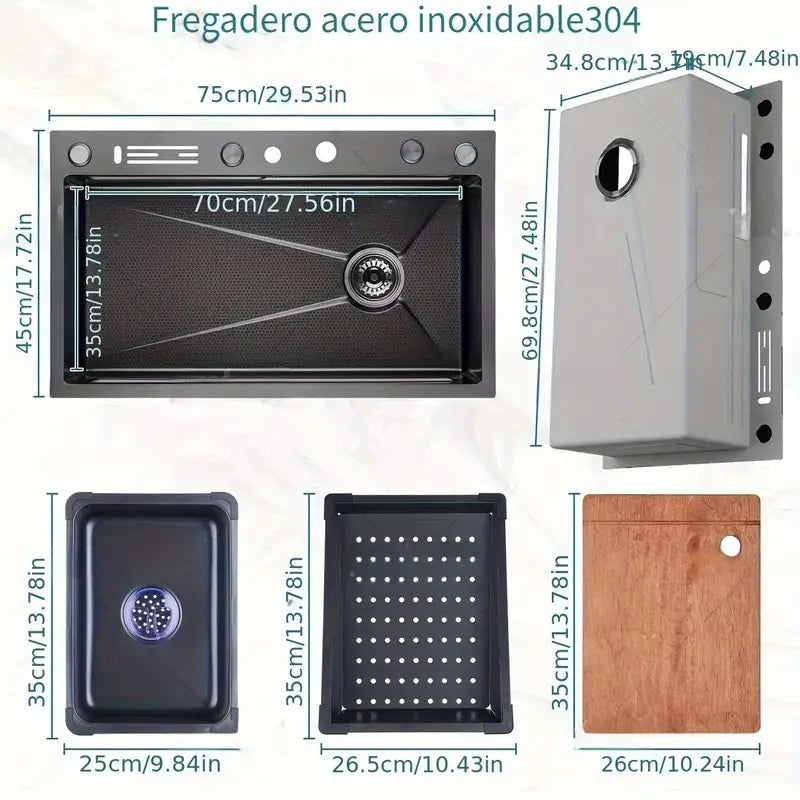 WATERFALL SINK SINGLE BOWL