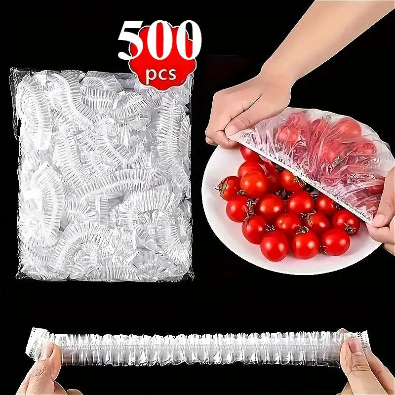 500PC REUSABLE ELASTIC FOOD COVERS