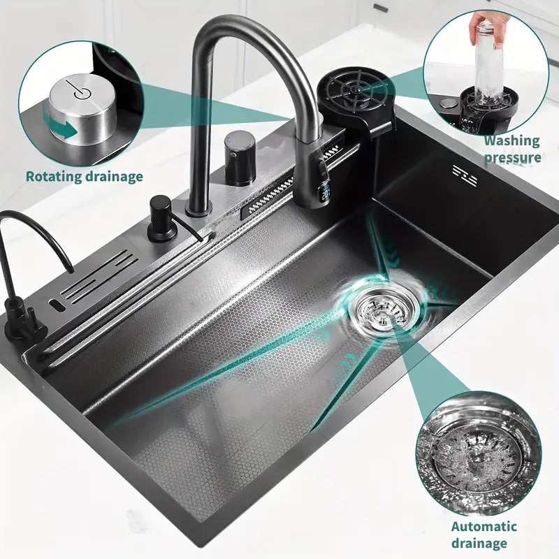 WATERFALL SINK SINGLE BOWL