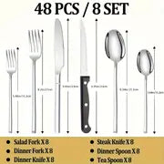 STAINLESS STEEL 48PC CUTLERY