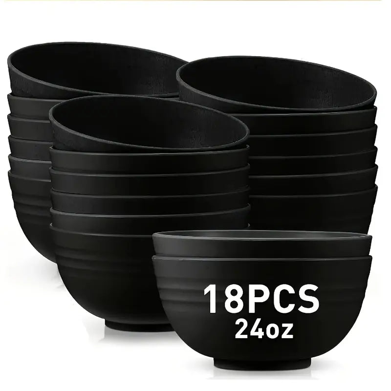 18PC BLACK PP BOWL SET