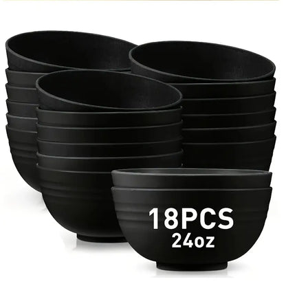 18PC BLACK PP BOWL SET