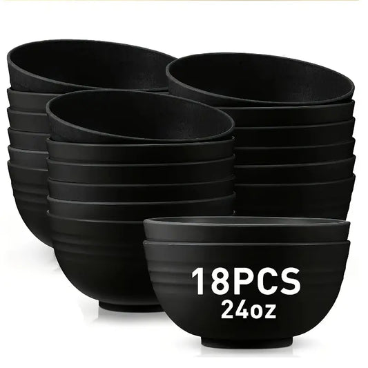 18PC BLACK PP BOWL SET