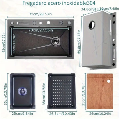 WATERFALL SINK SINGLE BOWL