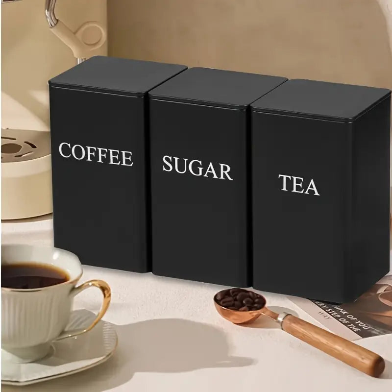 3 PC METAL KITCHEN CANISTER