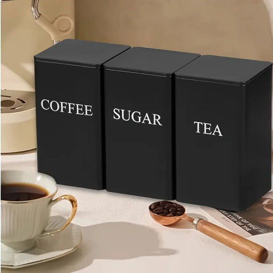 3 PC METAL KITCHEN CANISTER