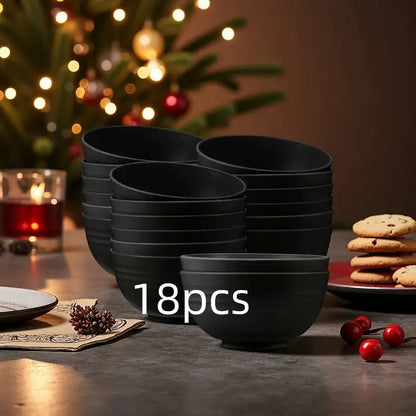 18PC BLACK PP BOWL SET