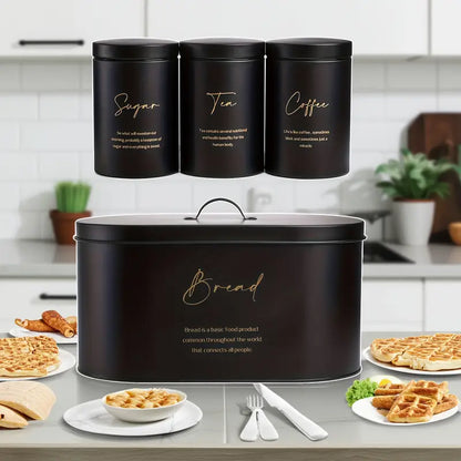 SET OF 4 KITCHEN COUNTERTOP BREADBOX