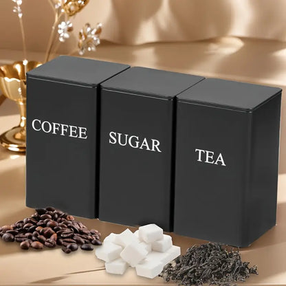 3 PC METAL KITCHEN CANISTER
