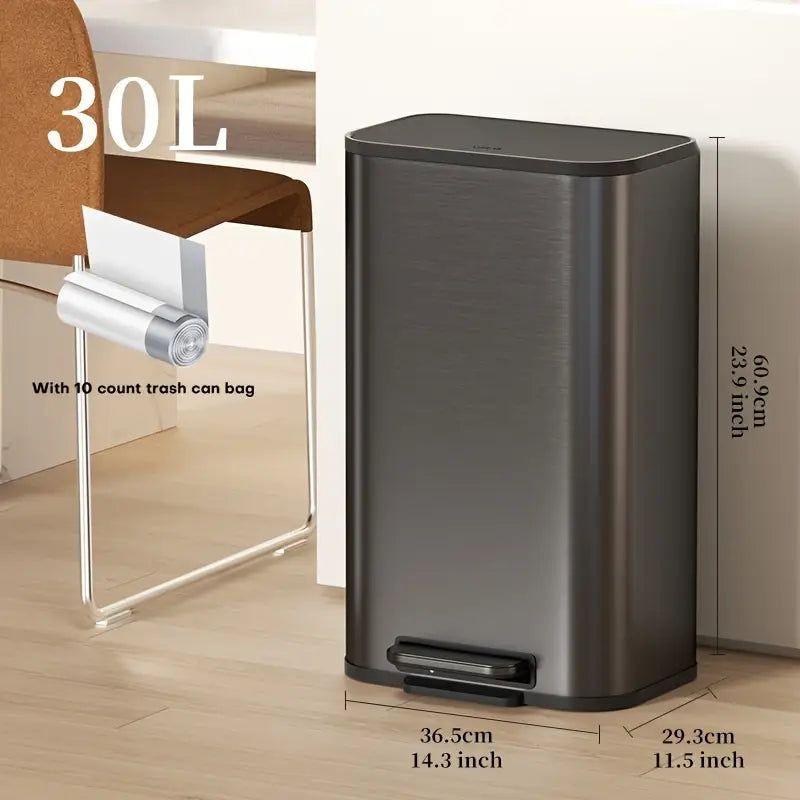 30L STAINLEES STEEL TRASH CAN