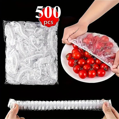 500PC REUSABLE ELASTIC FOOD COVERS