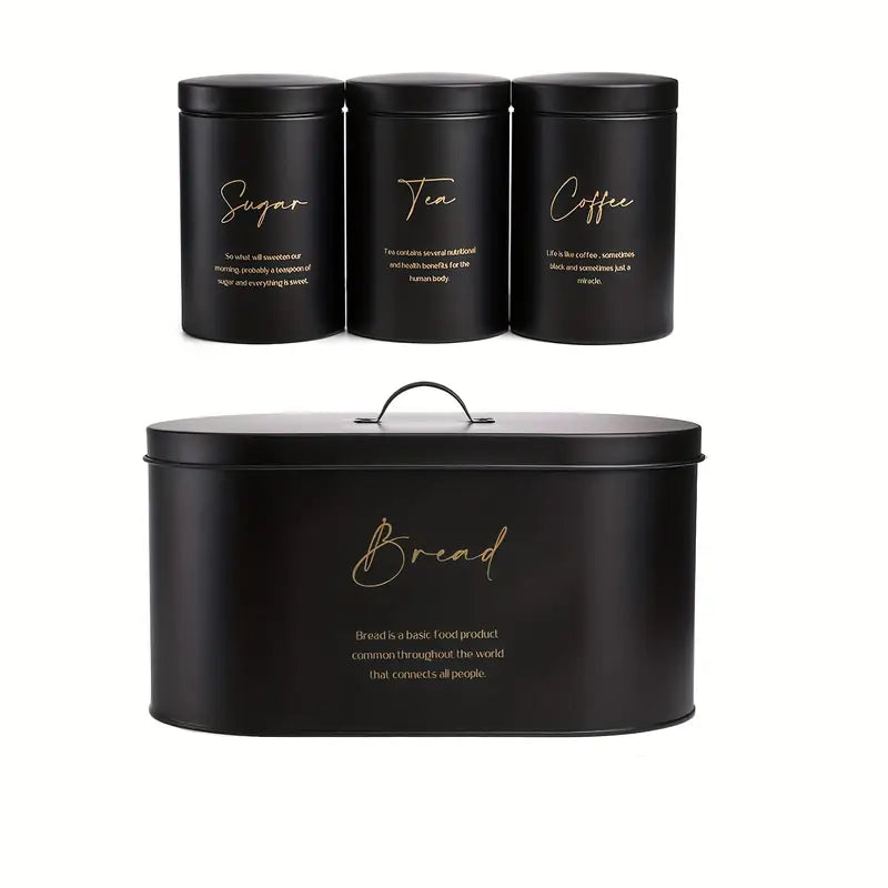 SET OF 4 KITCHEN COUNTERTOP BREADBOX